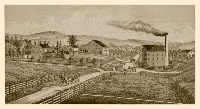 Residence and Flouring Mill of J.R. & A. K. Stauffer
